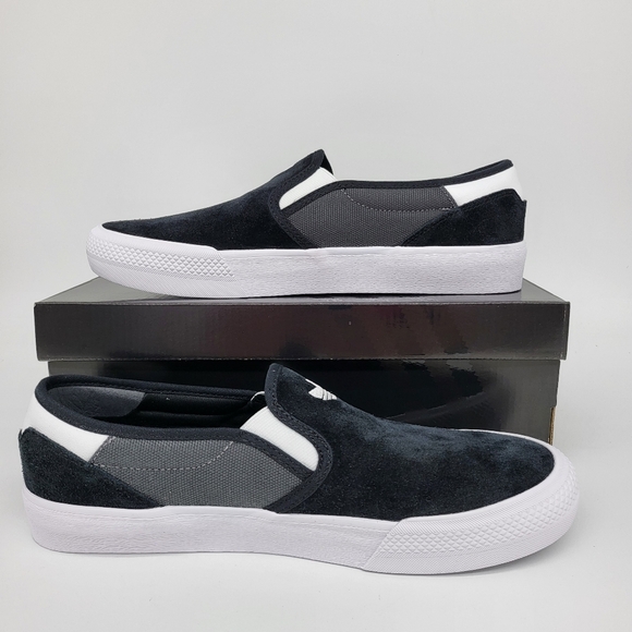 New Adidas Shmoofoil Slip-On Skateboarding Shoes 'Core Black' Size M 10/W 11 - Picture 7 of 9